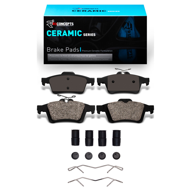 Cadillac BLS Brake Pads - Rear - R1 Concepts - R1 Ceramic Pads & Hardware Kit - `03-`23
